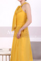 Licou Collar Long Sleeveless  Mustard Yellow Prom Dress - Ref L1968 - 04