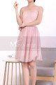 Draped Top Pink Chiffon Strapless Dress - Ref C922 - 04