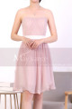 Draped Top Pink Chiffon Strapless Dress - Ref C922 - 05