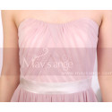 Draped Top Pink Chiffon Strapless Dress - Ref C922 - 07