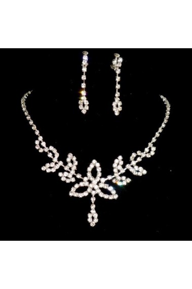 Rhinestone wedding jewelry necklace set - E099 #1