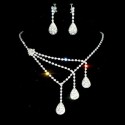 Necklace and earring set sparkly stone - Ref E100 - 02