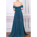 Off The Shoulder Chiffon Green Maxi Dress For Ceremony - Ref L1973 - 03