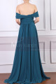 Off The Shoulder Chiffon Green Maxi Dress For Ceremony - Ref L1973 - 03