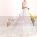 Robe Mariage Dos Nu Blanche Sexy Dentelle Fleur - Ref M067 - 05