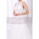 Robe De Mariée Princesse Chic En Dentelle Transparent Et Décolleté Au Dos - Ref M068 - 02