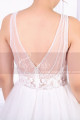 Sexy Lace Wedding Dress With Sheer Plunging Neckline At The Back - Ref M068 - 07