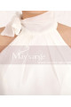 Adjusted Cut Civil Wedding Dress White With Halter Collar - Ref L1978 - 05