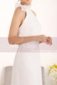 Adjusted Cut Civil Wedding Dress White With Halter Collar - Ref L1978 - 06