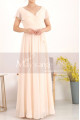 Floor Length Chiffon Yellow Pale Mother Of The Groom Dresses With Sleeves - Ref L1954 - 02