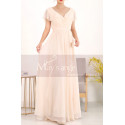 Floor Length Chiffon Yellow Pale Mother Of The Groom Dresses With Sleeves - Ref L1954 - 03