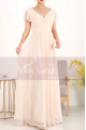 Floor Length Chiffon Yellow Pale Mother Of The Groom Dresses With Sleeves - Ref L1954 - 03