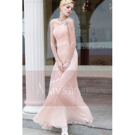 Robe soirée rose Cométe