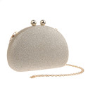 Small gold clutch purse with glitter - Ref SAC368 - 02