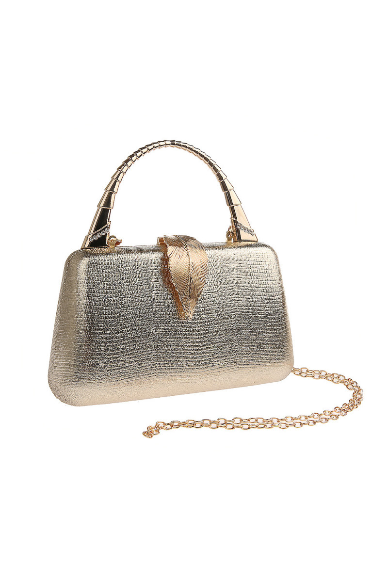 Chic cocktail clutch with leaf closure - Ref SAC369 - 01