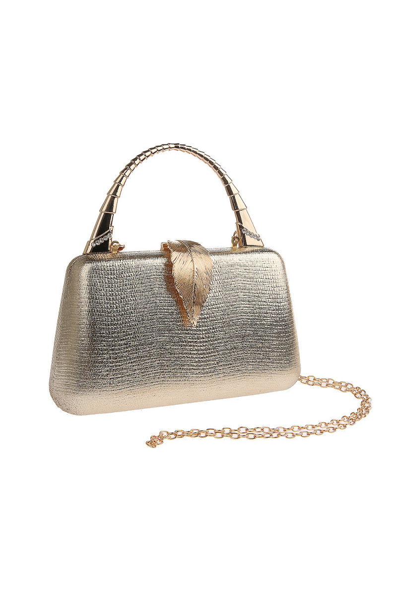 Sac de soirée cocktail doré chic - Ref SAC369 - 01