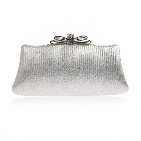 Pochette gris argenté pour soirée