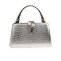 Vintage style grey evening bag a leaf - Ref SAC372 - 02