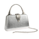 Vintage style grey evening bag a leaf - Ref SAC372 - 04