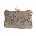 Pochette mariage dorée paillettes - Ref SAC378 - 04