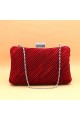 Fire Red classic clutch bag with chain - Ref SAC145 - 02