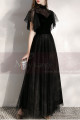 Black Velvet Vintage Gala Evening Dresses - Ref L1990 - 05