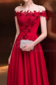 Robe Cocktail Midi Rouge Framboise Chic Haut Transparent Et Dentelle Délicate - Ref C992 - 04