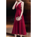 Burgundy Corset Open Back Sexy Prom Dress - Ref C993 - 04