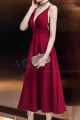 Burgundy Corset Open Back Sexy Prom Dress - Ref C993 - 04