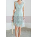 Short Mint Green Party Dress In Ruffles - Ref C994 - 04