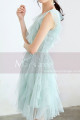 Short Mint Green Party Dress In Ruffles - Ref C994 - 05