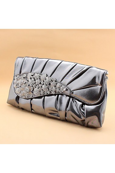 Pochette mariage gris scintillant - SAC151 #1