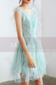 Short Mint Green Party Dress In Ruffles - Ref C994 - 06