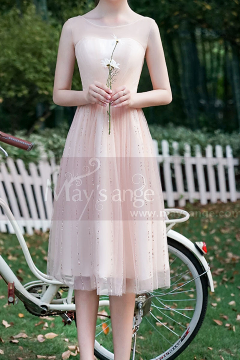 pale pink cocktail dress