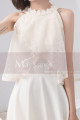 Ivory Short Party Dress With Lace Cape - Ref C1921 - 07