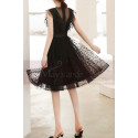 Sheer-Yoke Elegant Black Evening Dresses - Ref C998 - 04
