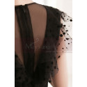 Sheer-Yoke Elegant Black Evening Dresses - Ref C998 - 05