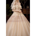 Luxury Off The Shoulder Champagne Wedding Dress Ball Gown - Ref M081 - 05