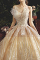 Chic Sparkling Champagne Strapless Princess Bridal Gown - Ref M080 - 04