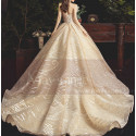 Chic Sparkling Champagne Strapless Princess Bridal Gown - Ref M080 - 05