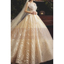 Robe Princesse Mariage De Luxe Champagne Dorée - Ref M080 - 06