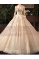 Modern Ad Luxurious Ivory Golden Princess Wedding Dress With Long Train - Ref M078 - 04