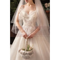 V Neckline Summer Wedding Dresses With Pretty Bow And Tie-Up Strap - Ref M079 - 04
