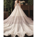 Robe Mariée Original A Pois Avec Bretelles A Nouer - Ref M079 - 05