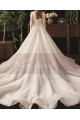V Neckline Summer Wedding Dresses With Pretty Bow And Tie-Up Strap - Ref M079 - 05