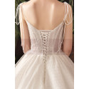 V Neckline Summer Wedding Dresses With Pretty Bow And Tie-Up Strap - Ref M079 - 06