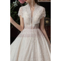 Beaded Lace Chic Wedding Wresses With Bolero-Style Top And Long Skirt - Ref M082 - 03