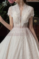 Beaded Lace Chic Wedding Wresses With Bolero-Style Top And Long Skirt - Ref M082 - 03