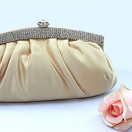 Sac pochette de mariage champagne