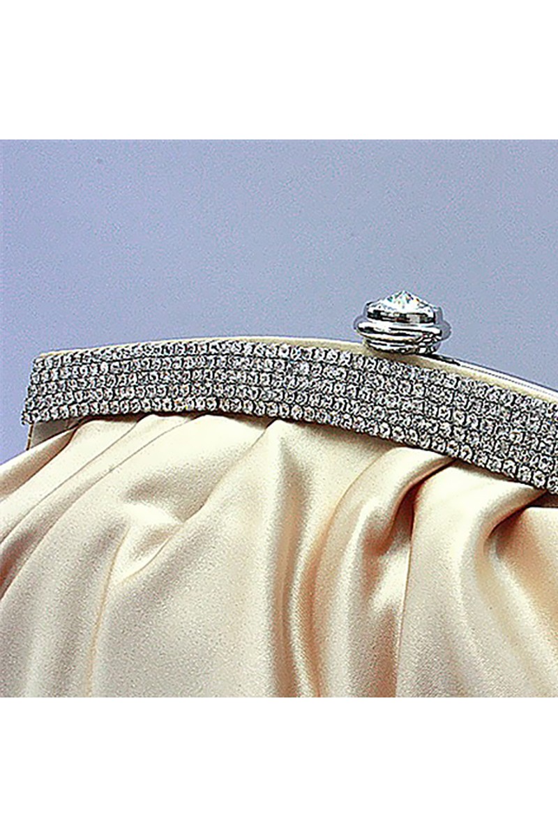 Champagne coloured evening clutch bag